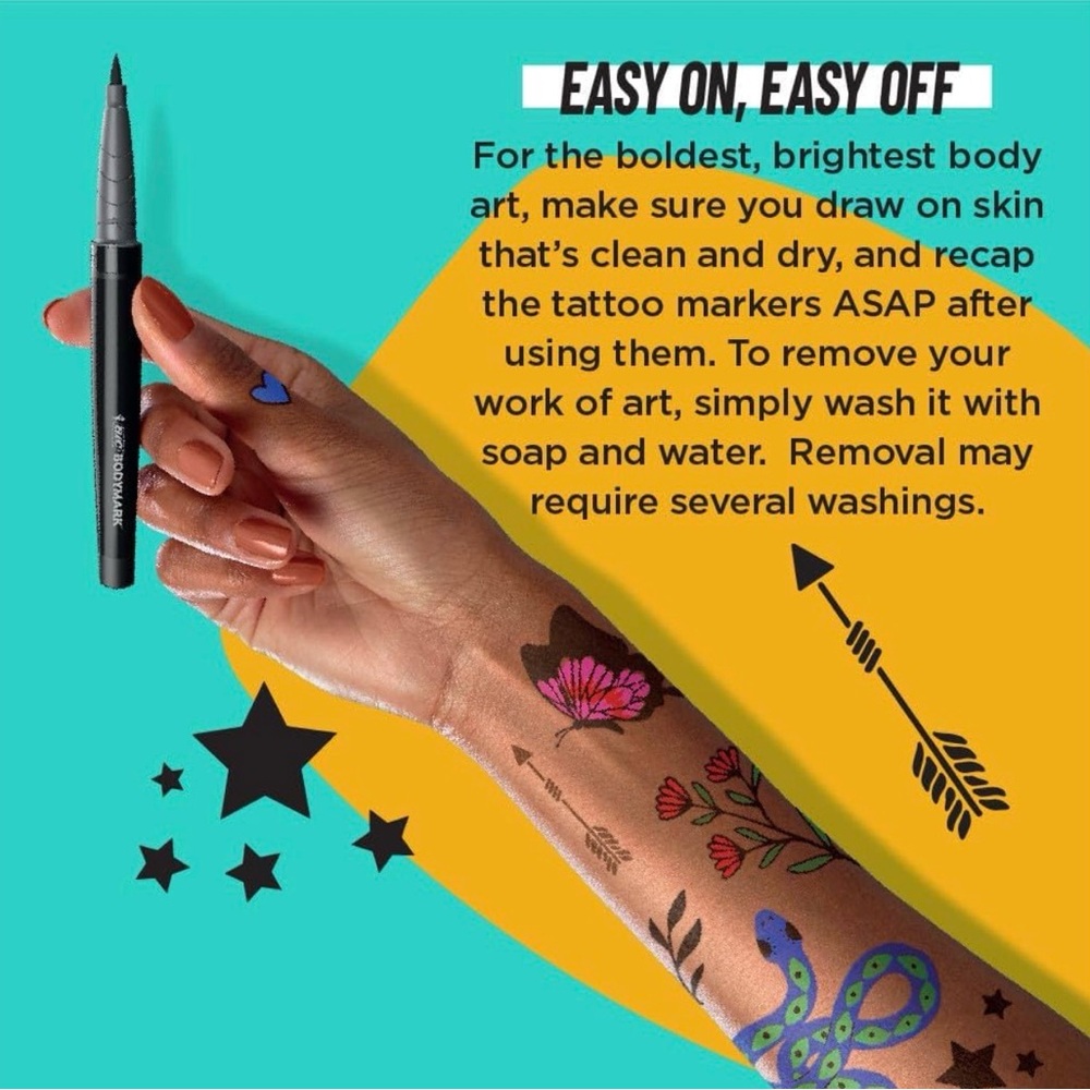 BIC BodyMark Temporary Tattoo Markers - Color Collection - Picture 4 of 4